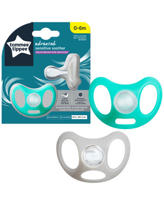 Tommee Tippee Advanced Sensitive Soother 0-6m, Pack of 2